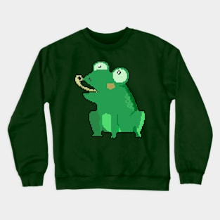 Leapin' Frogs: Pixel Art Frog Design for Fashionable Attire Crewneck Sweatshirt